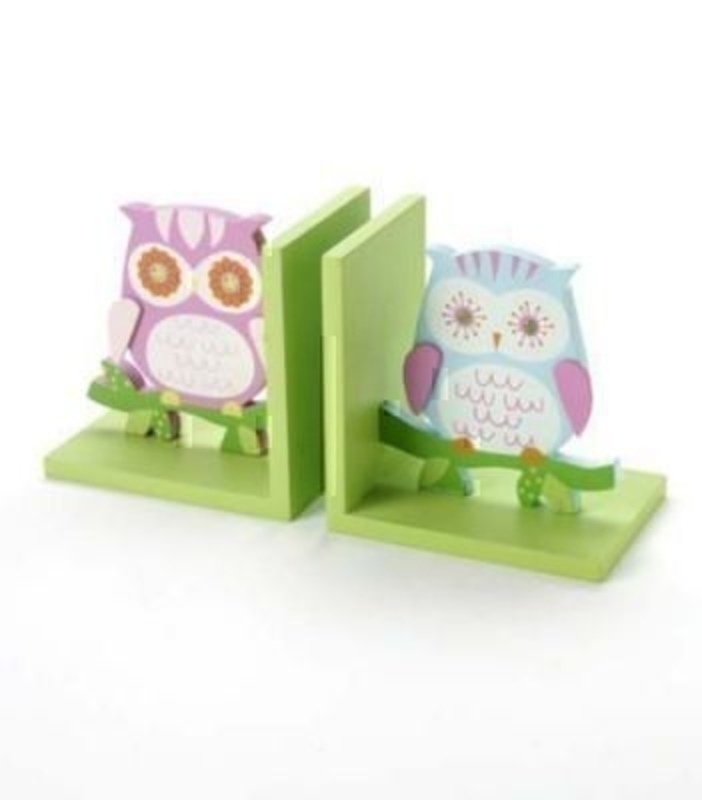 Owl Book Ends by Heaven Sends. Made from Wood and Painted. 2 x 16x16x12cm